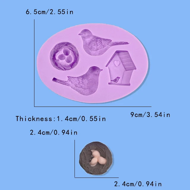 Animal Series Mandarin Duck Wholesale chocolate mold Food grade homemade mold silicone 3D candy custom chocolate mold