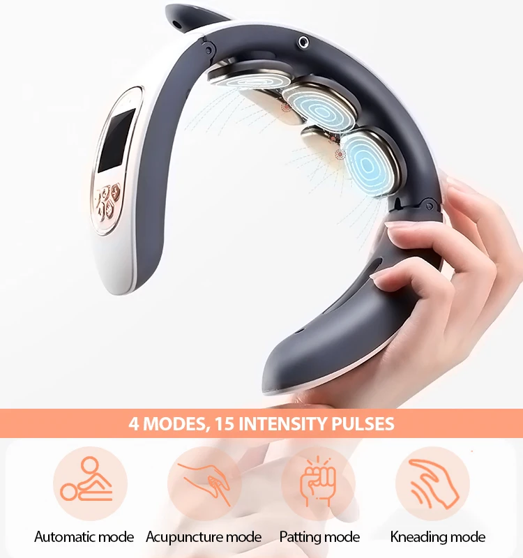 modern novel design smart neck massager heater electrode multi trigger point therapy neck acupuncture