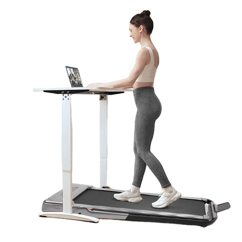 Walking and Running Mode 2 in 1 Small Treadmill for Apartment with iPad and Phone Support LCD Display
