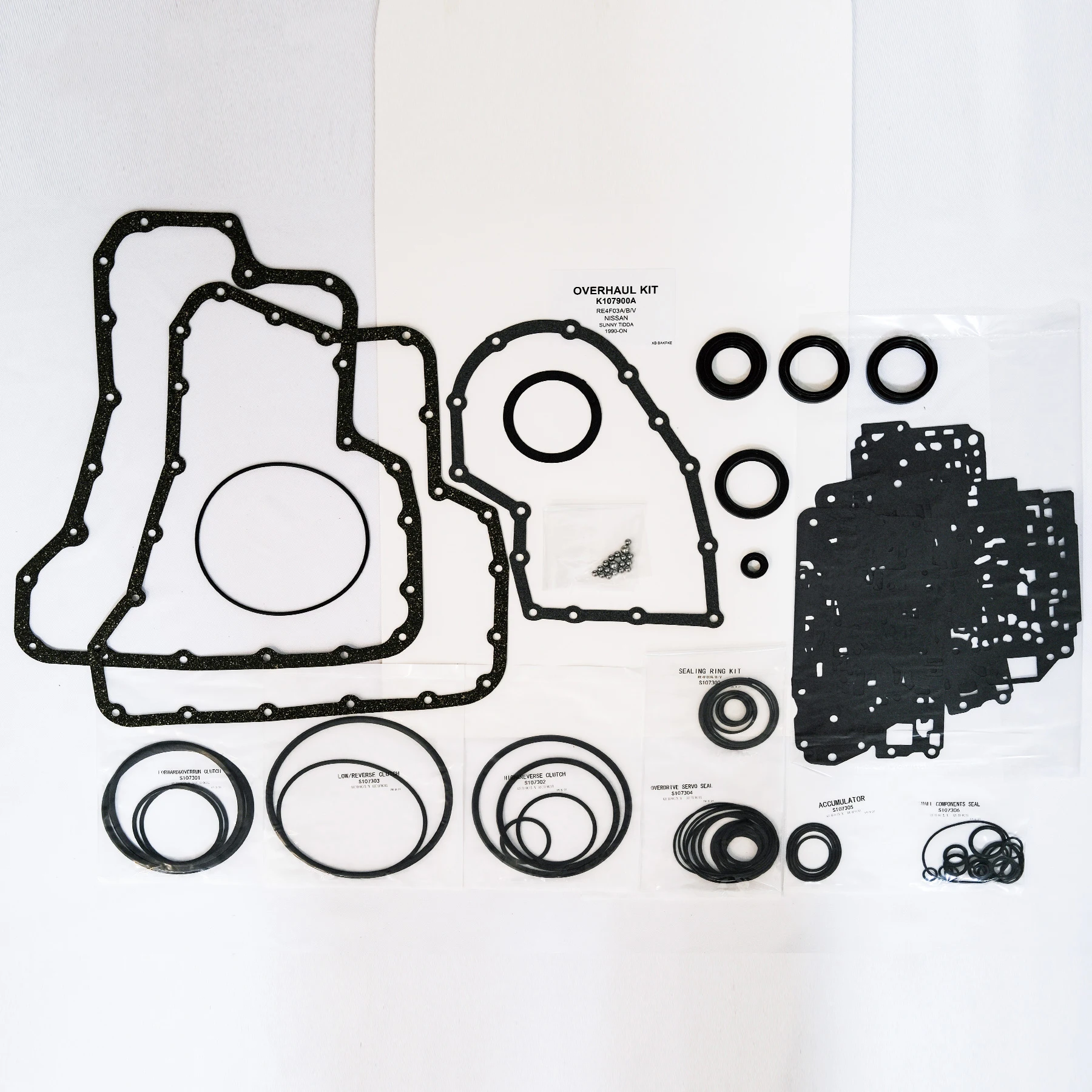 Комплект уплотнений для автоматической коробки передач RE4F03A RE4F03B RE4F03V, комплект уплотнений для Nissan SUNNY K107900A