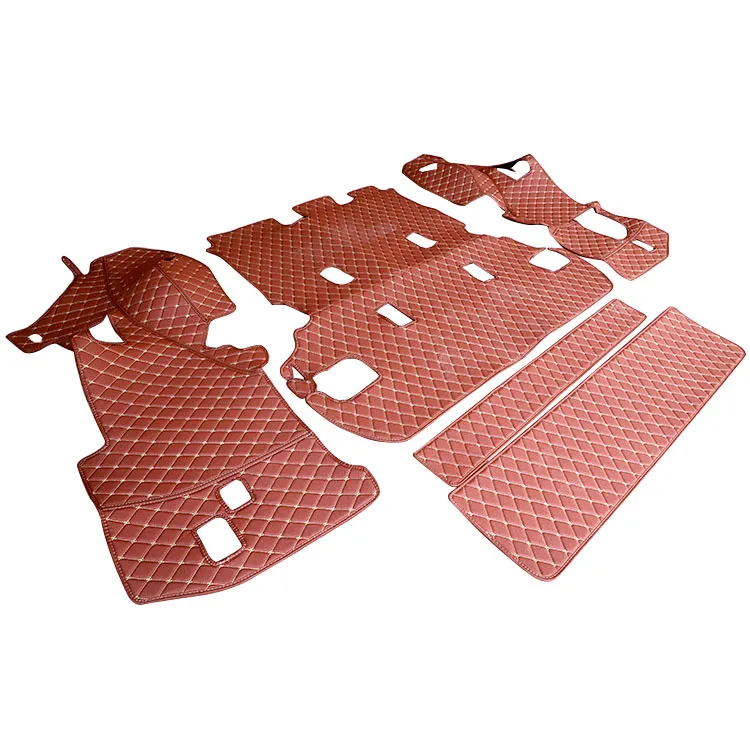 5d Full encirclement Car Floor PVC Mats Luxury Russia Customized Dedicated Customized Wholesale Leather Brown
