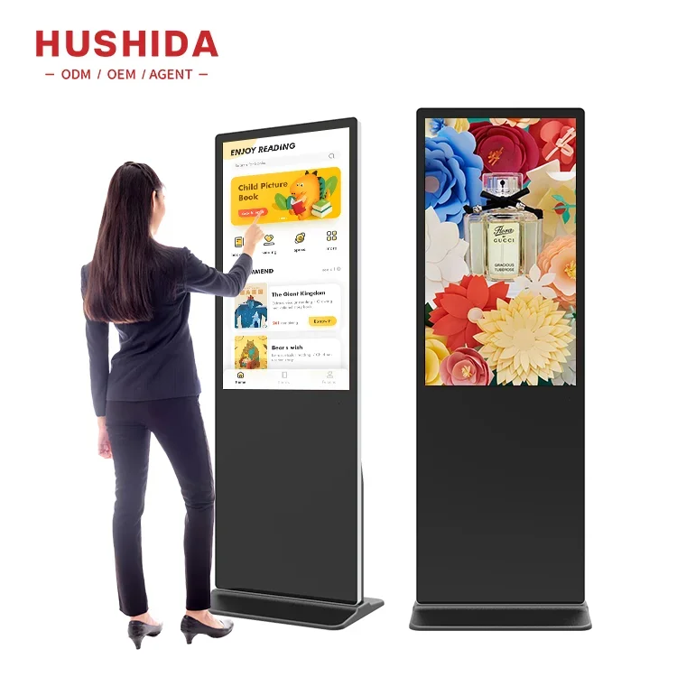 32 43 50 inch Lcd Portable Multi Touch Screen Totem 55 inch Vertical Digital Signage