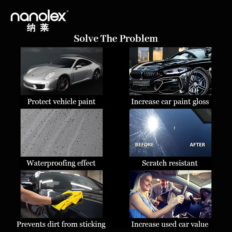 Nanolex L886 Eco-friendly Auto Paint Protect Fast Wax Car Ceramic Wax Solid Carnauba Soft Silicone Car Polish Crystal Car Wax