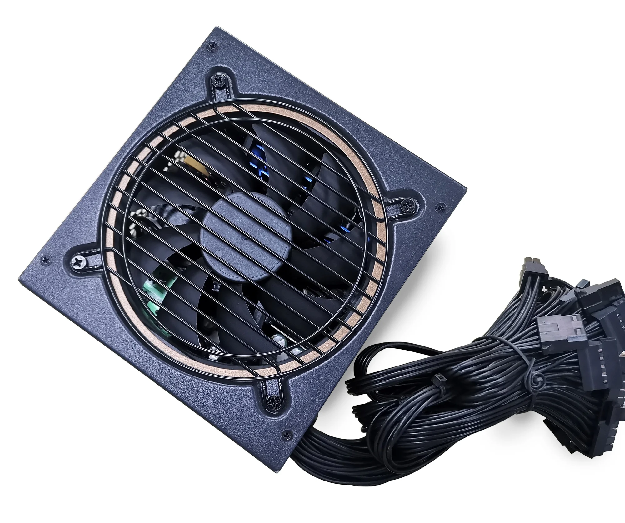 Блок питания ATX модульный 600W700W, блок питания для настольного ПК, игровой блок питания активный PFC APFC 80plus, бесшумный вентилятор цвета бронзы и золота