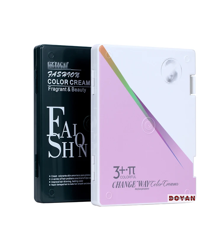 Portable case and high quality hair dye color swatch chart for display