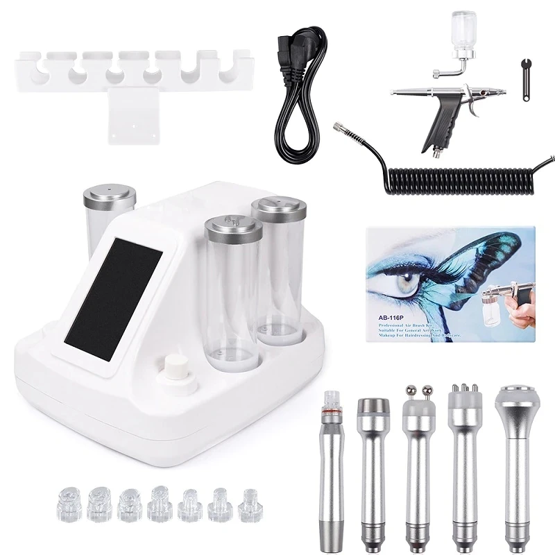 hot sale 7 In 1 Small Bubbles RF Hydra Deep Facial Cleaner Facial Massage Machine Skin Oxygen Care Device
