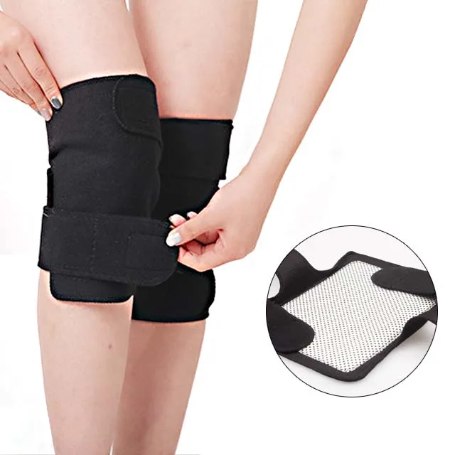 Adjustable medical tourmaline far infrared magnetic therapy knee pads brace for arthritis