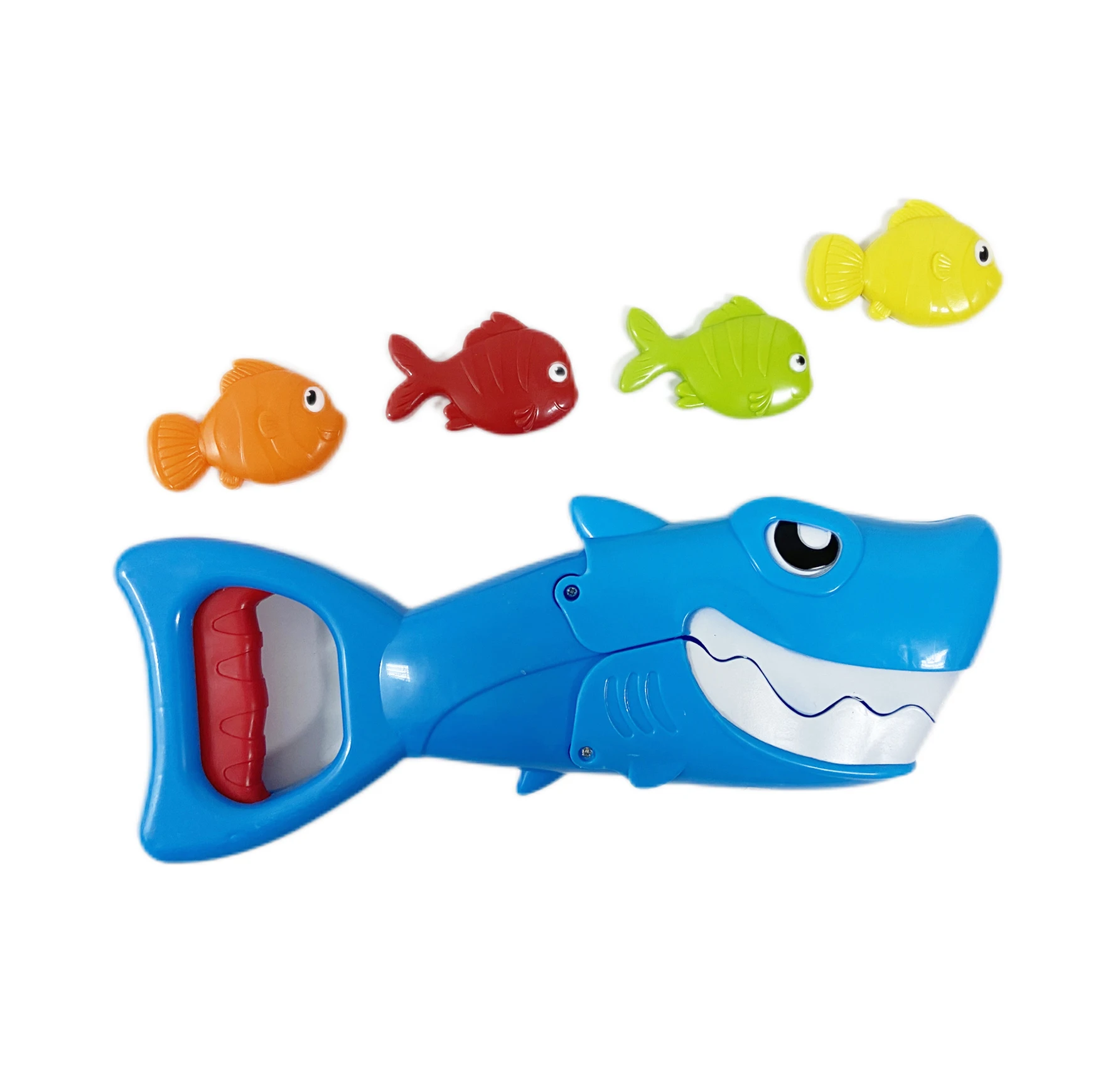 Amazon Hot Sale 5 pack Set Fun Catch Fish Play Game Baby Bath Water Toy Plastic Sharks Grabber Bathtub Toys for Kids