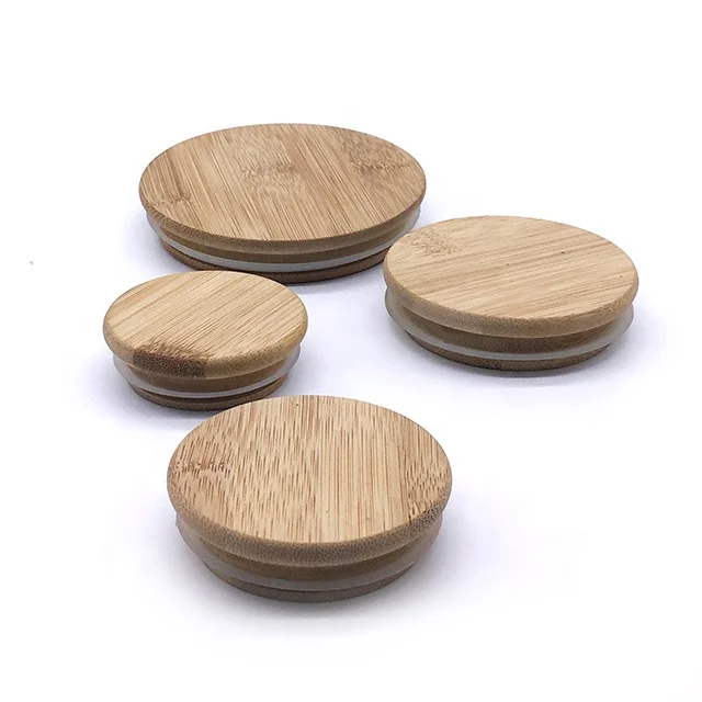Высококачественные деревянные и бамбуковые крышки под заказ для банок/бутылок для свечей
