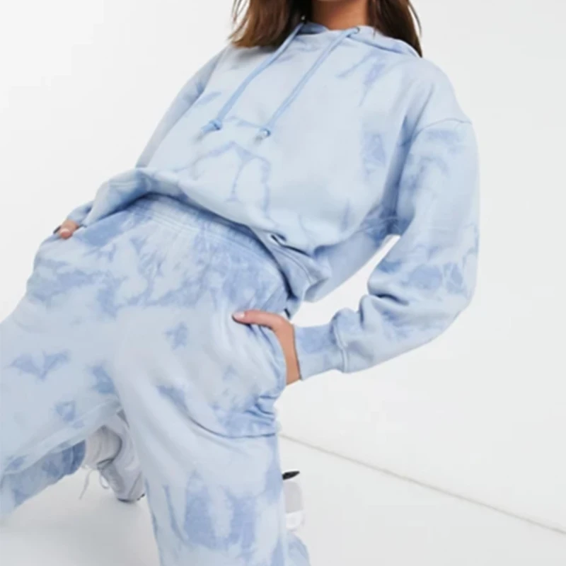 Зимняя женская одежда на заказ, толстовки с капюшоном с принтом, женские комплекты из двух предметов, штаны для бега