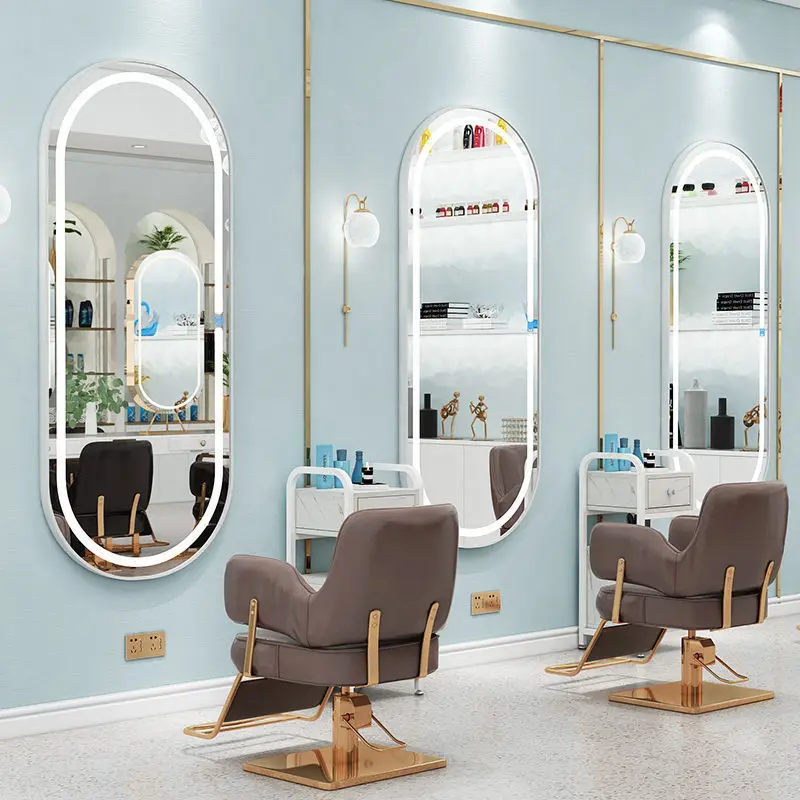 Mirror Modern Hair Beauty Salon Furniture Barber Station Salon With Mirror