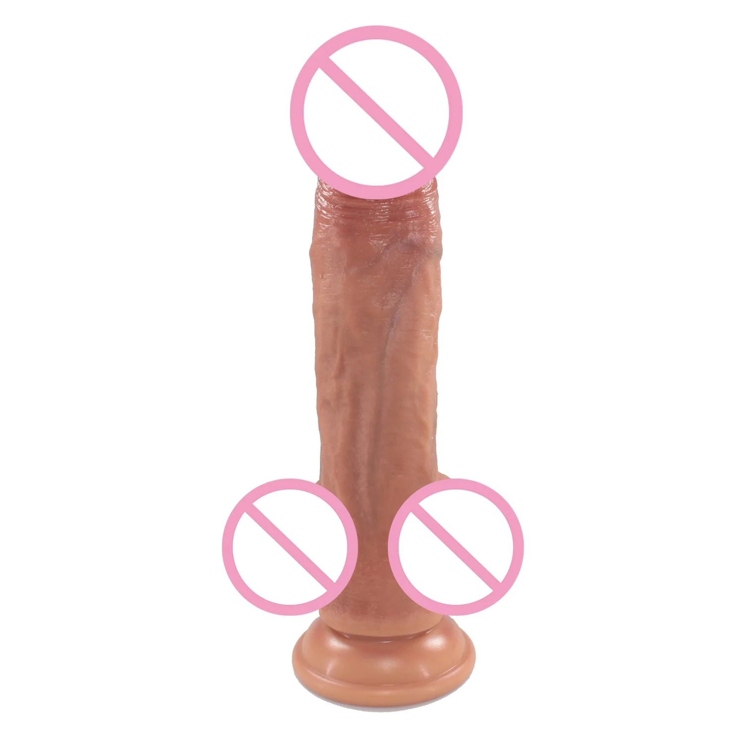 7 inch soft double layered medical silicone super realistic dildo for women small artificial penis