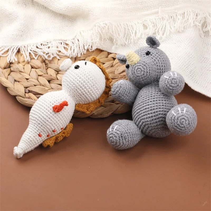 Hand Made Diy Amigurumi Plush Custom Doll Stuffed Bear Rabbit Baby Crochet Animal Knit Toy