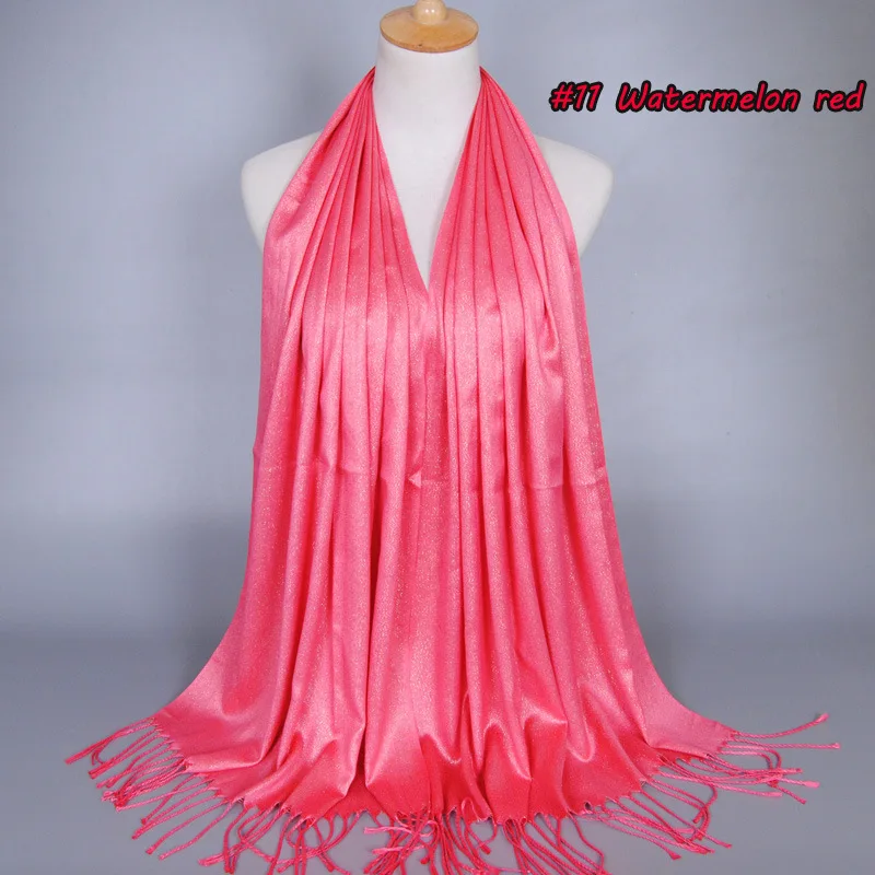 Women Solid Color Cashmere Scarves with Tassel 2019 Autumn New Soft Warm Lady Girls Wraps Thin Long  Shawl Scarf