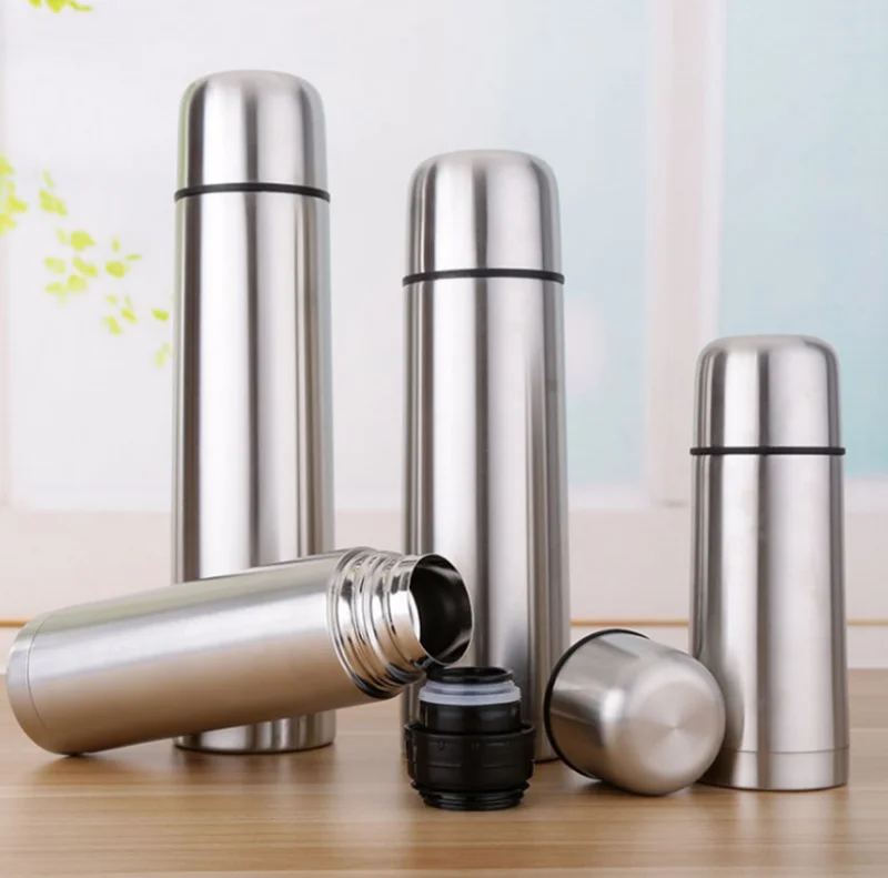 New CHUFENG Stainless Steel Flask Custom LOGO Vacuum Bullet Thermos Bottle 350/500/750/1000 ml