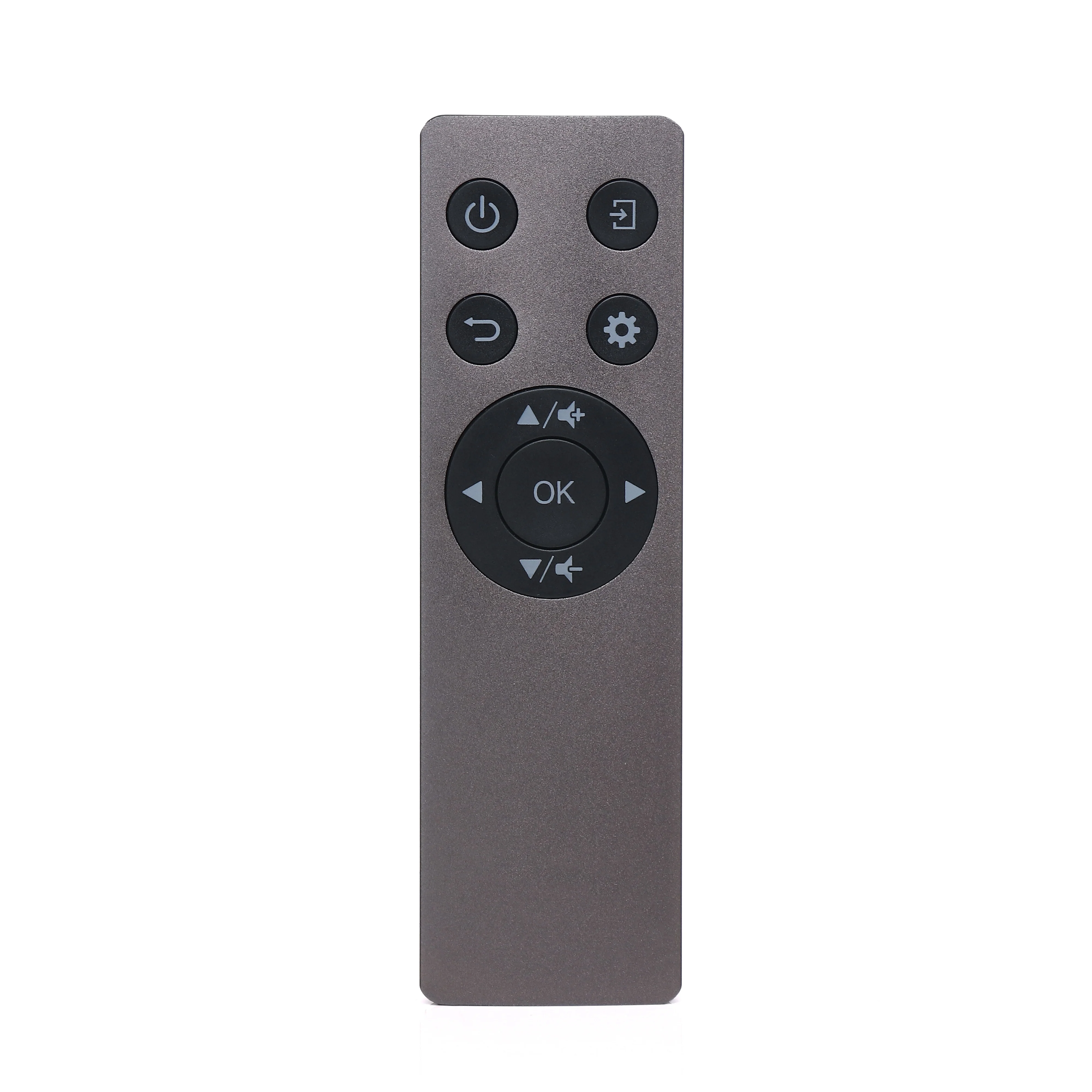 aluminum infrared remote Metal base grey color surface ir remote control for speaker and projector universal remote control