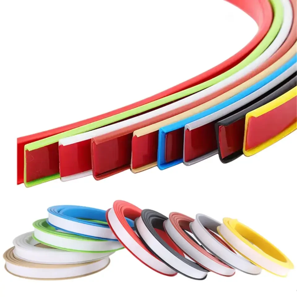Rubber u edge band PVC TPE flexible self adhesive edge banding tape rubber edge banding for furniture