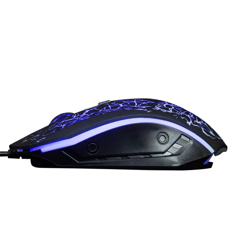 CM100 High quality cheap Led crack glow mechanical  gaming mouse keyboard combo custom LOGO for game players mechanical keyboard