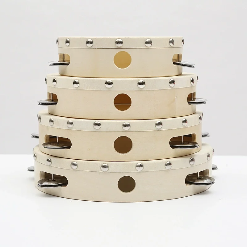 Wholesale Stage Performance Dance Carl Orff Percussion Instruments Sheepskin Nailed Tambourine Drums