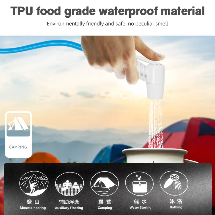 BESTOP Good Price 840D TPU Big Capacity 20L Universial Backable Foot Pressure Pump Camping Water Storage Bag