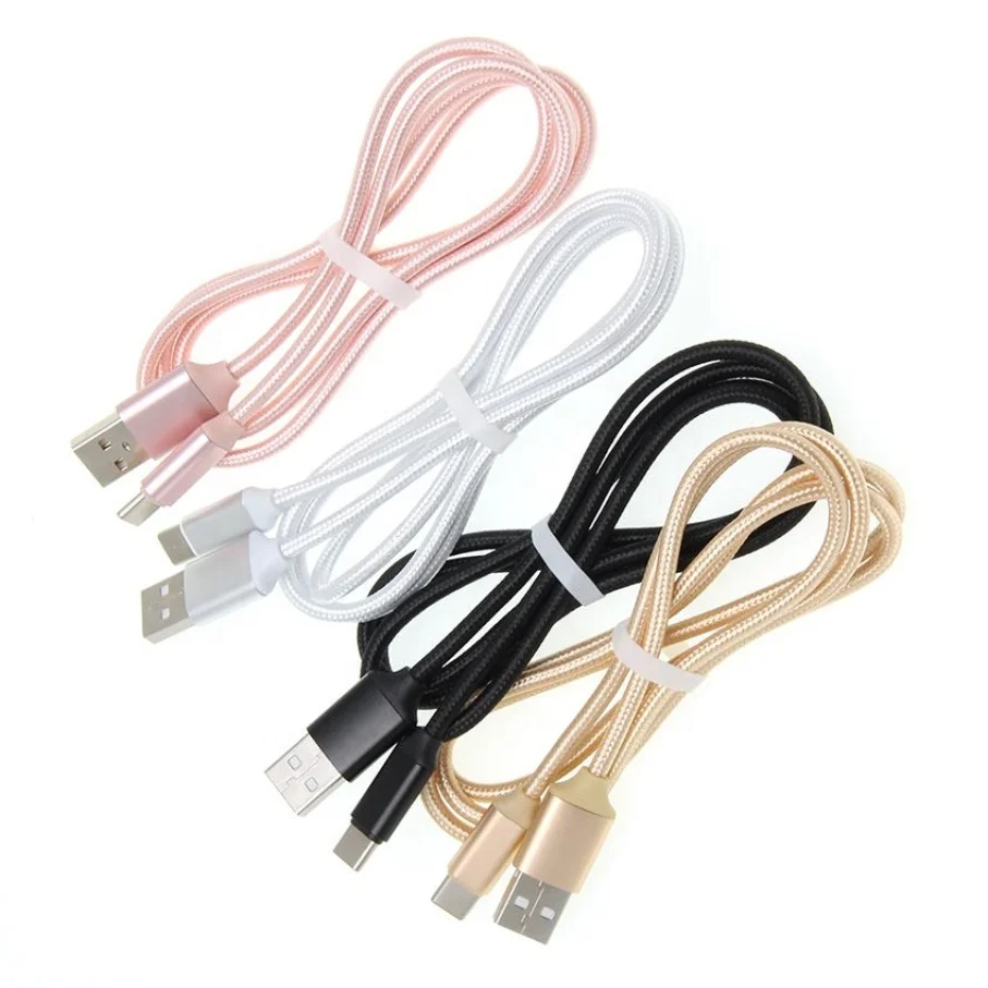 1M USB Charger Cable Nylon Fast Charging Data Cord For iPhone 11 12 13 14 Pro Max XS XR X 8 7 6 Plus iPad Charge Wire