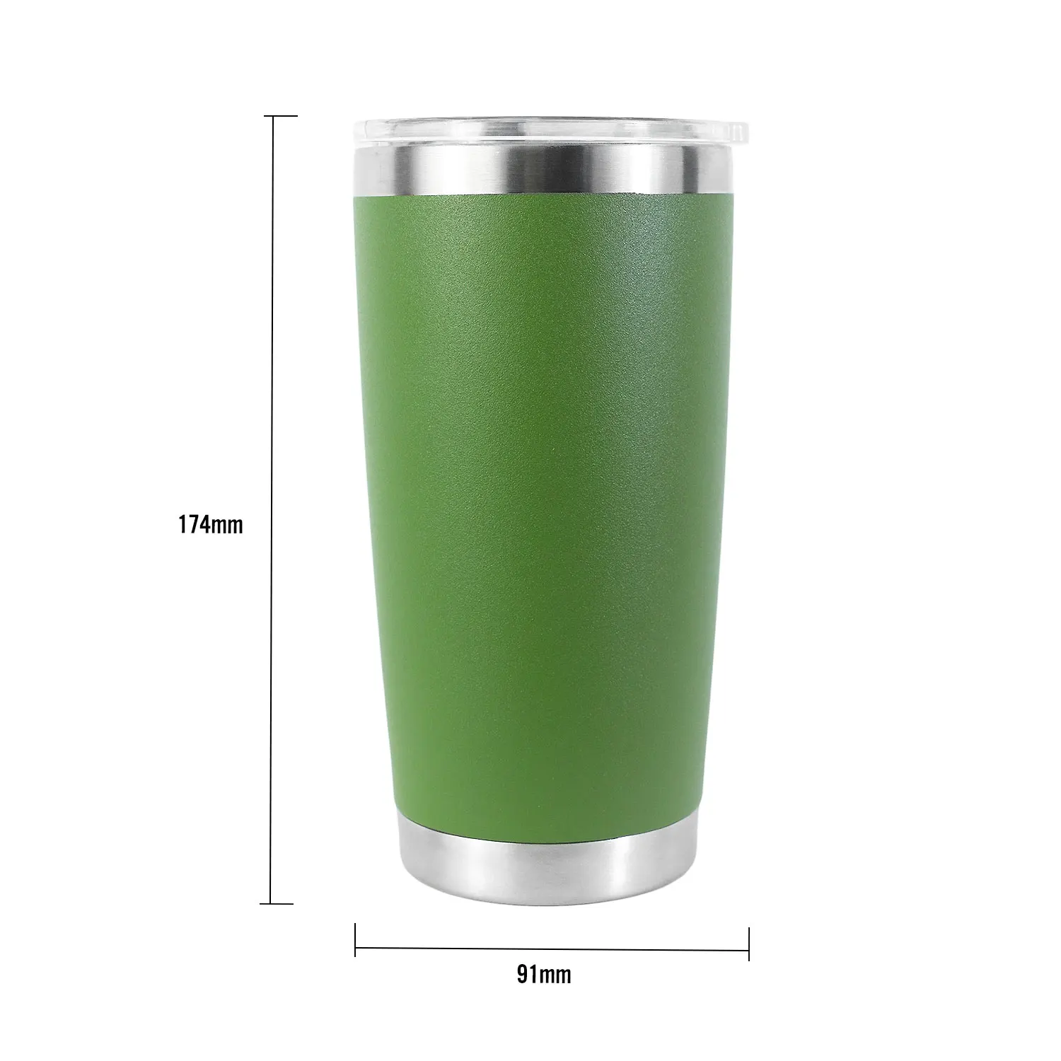 Reusable Powder Coated 20oz Rock Coffee Mug Insulated Stainless Steel Bullet Sublimation Skinny Tumbler
