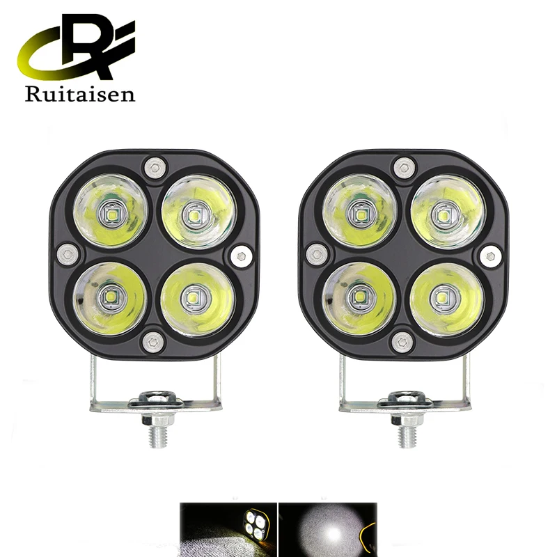 Ruitaisen 40 Watts Super Bright Led Fog Light White 3 Inch Mini Led Work Light Square Motorcycle Spotlight