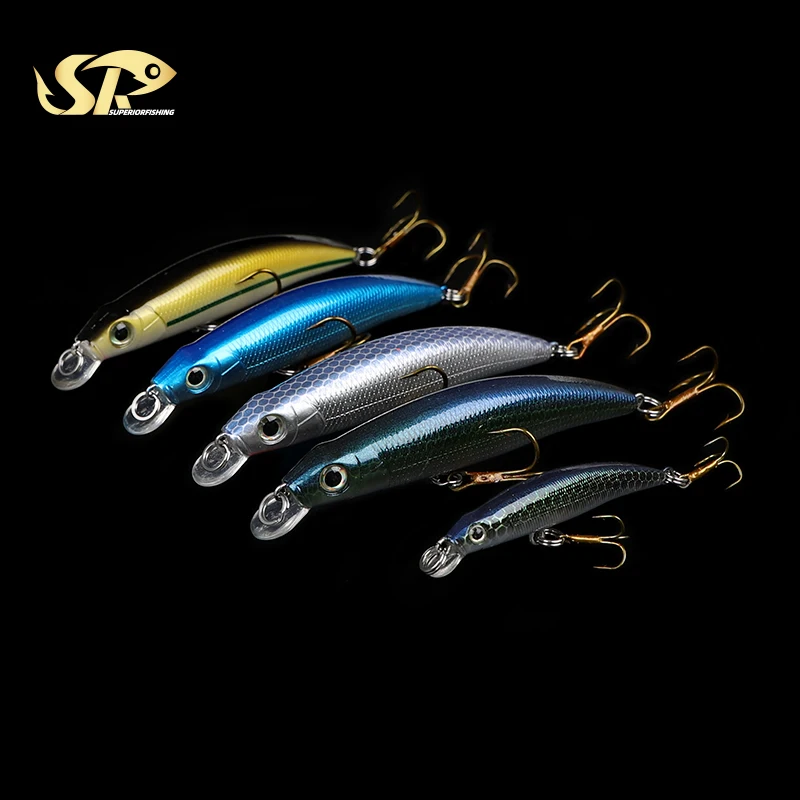 Superiorfishing Minnow lure 1/5 Ounce 5.5g  plastic hard ABS Fishing Lure M15