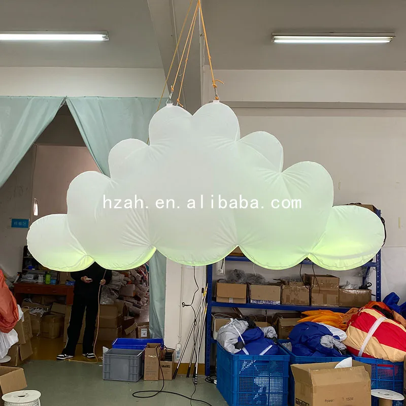 Hanging Inflatable Cloud Balloon with LED Lighting