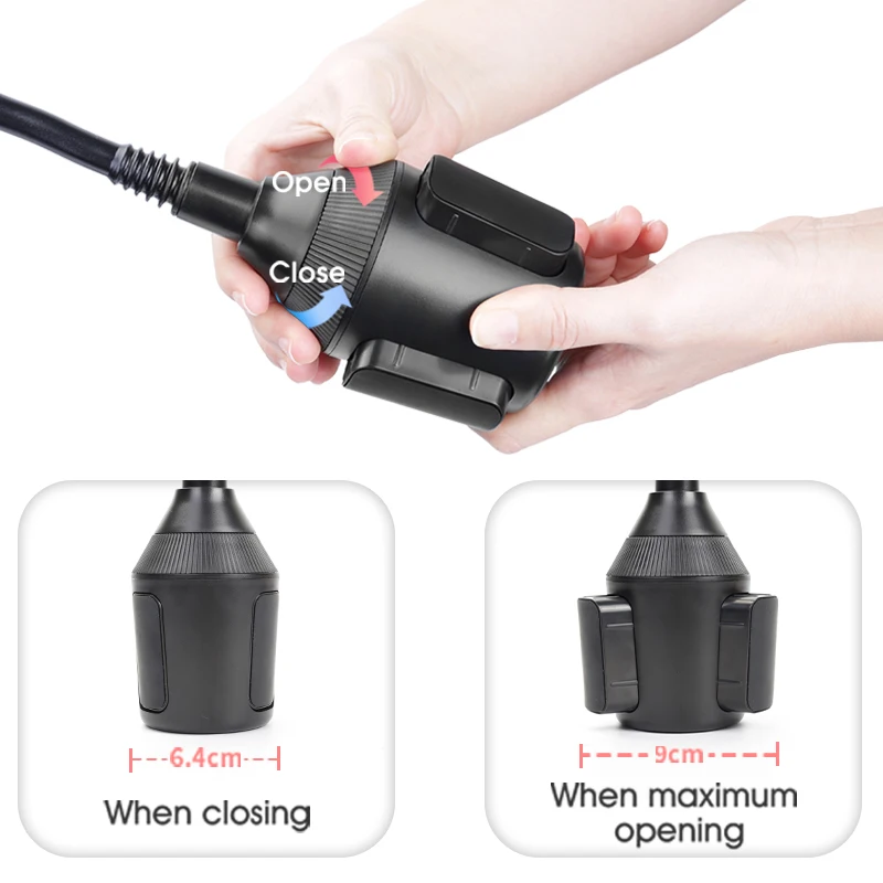 Cup Holder Phone Holder for Car Universal Adjustable Gooseneck Cup Holder Cradle Car Mount for Cell Phone