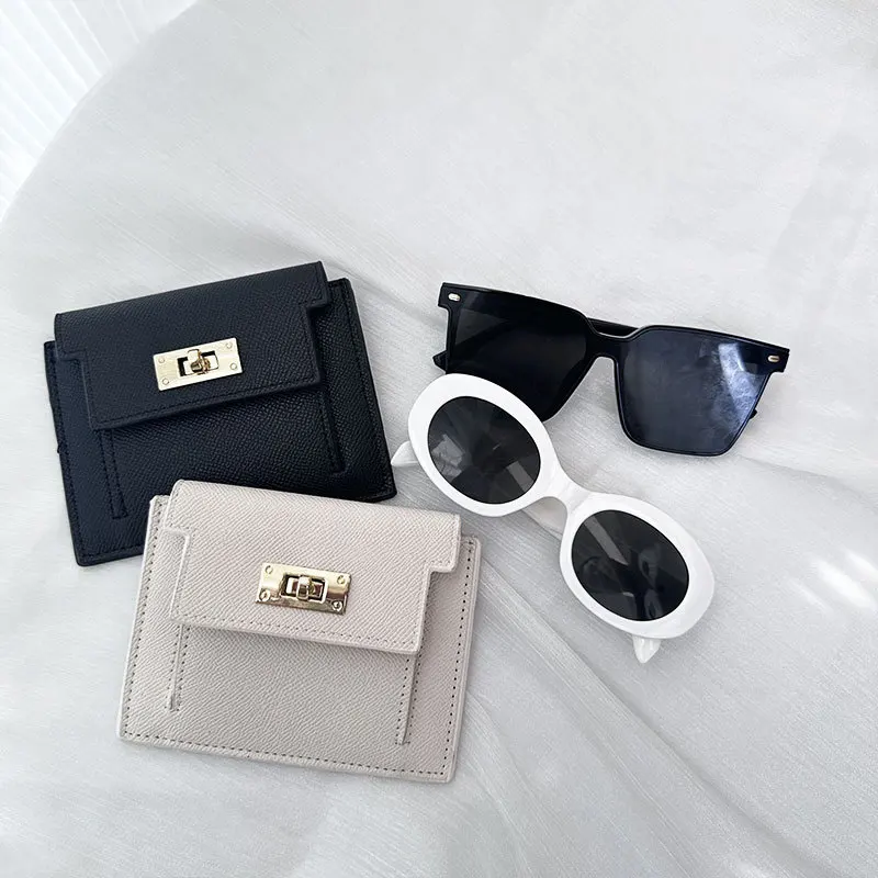 New Solid Color High Quality Large Capacity Girl Cute Wallet with Coin Purse