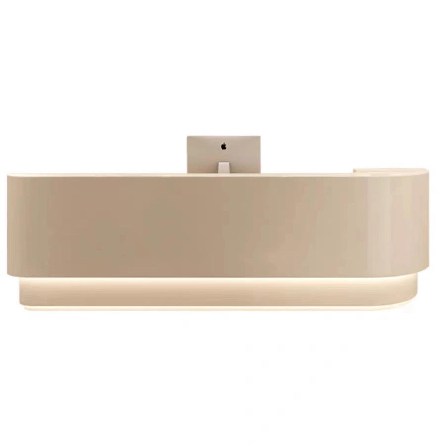 Modern and minimalist dental curved paint bar table company front desk reception desk beauty salon cash cashier