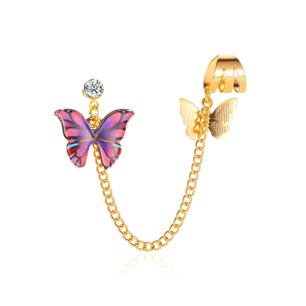 
Fashionable earrings jewelry color butterfly earrings temperament non pierced butterfly ear clip earrings 