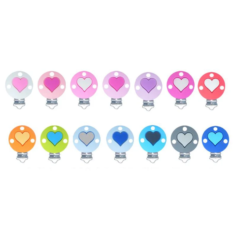 
Colorful Wholesale OEM Food Grade Silicone Baby Pacifier Clip Silicone 