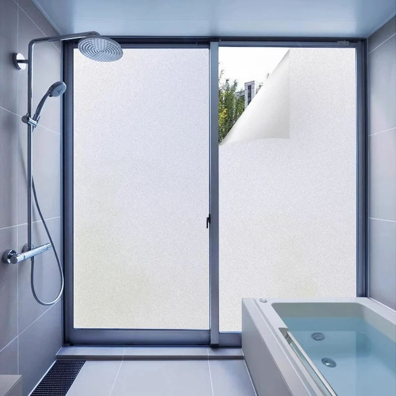 Self Adhesive Frosted Film Roll Window Privacy Film Frosted White Vertical Line