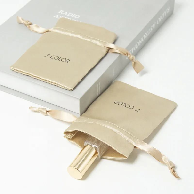 Custom Logo Reusable High End Satin Silk Jewelry Bag Small Satin Pouch Bags