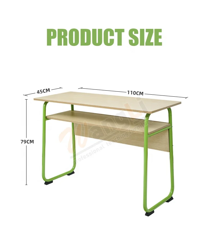 School Furniture Student Desk and Chair Sets With Two Seats Bench School Table and Chair Wooden