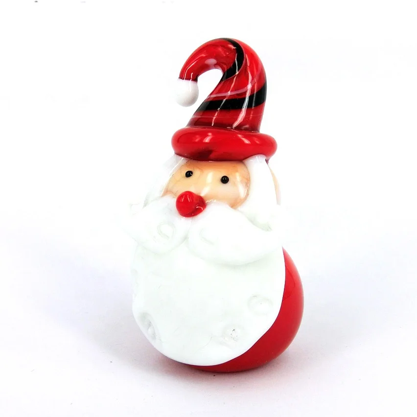 Fashionable competitive Christmas decoration glass father christmas figurines