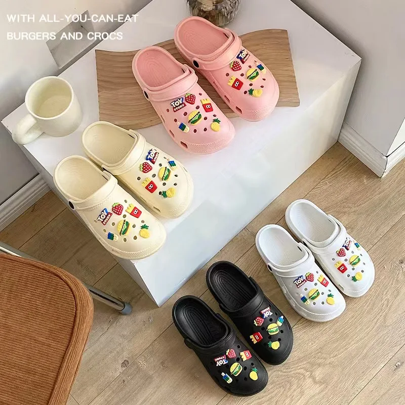 Hamburg 3MM Sole Classic Lady Clog Shoes Slipper DIY Charms Garden Shoes For Women