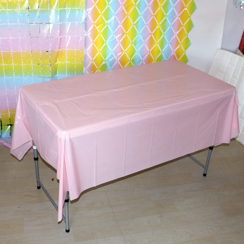 PEVA Rectangle Disposable Plastic Table Cloth disposable thick plastic party tablecloth 137x183cm