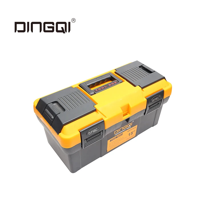 DingQi Heavy Duty Multifunction Portable 15 inch 17 inch 19 inch Component Box Plastic Tool Box with Removable Parts