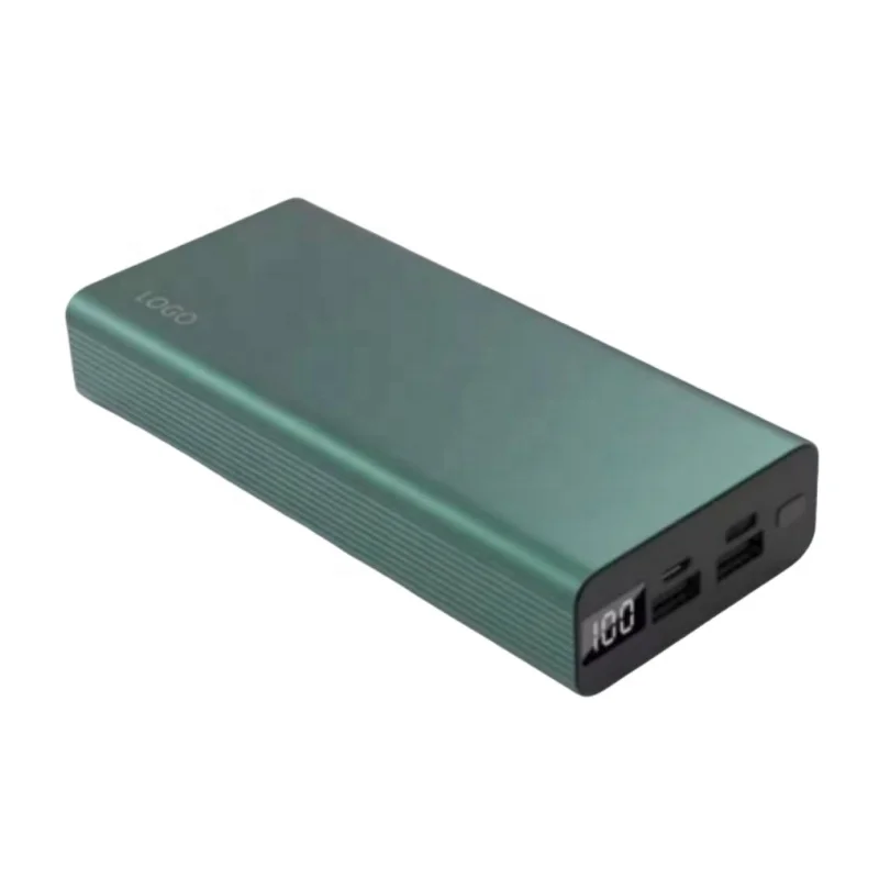 Custom Logo Aluminum Power Banks 20000mah Battery PD22.5W Fast Charger Metal Power Bank Led digital display for iphone 15pro