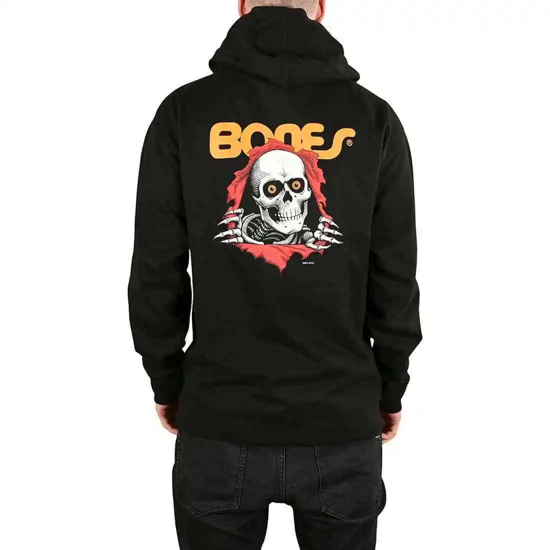 wholesale thick fleece winter hoodies for men printing Skeleton logo 100% cotton 320 gsm hoodies