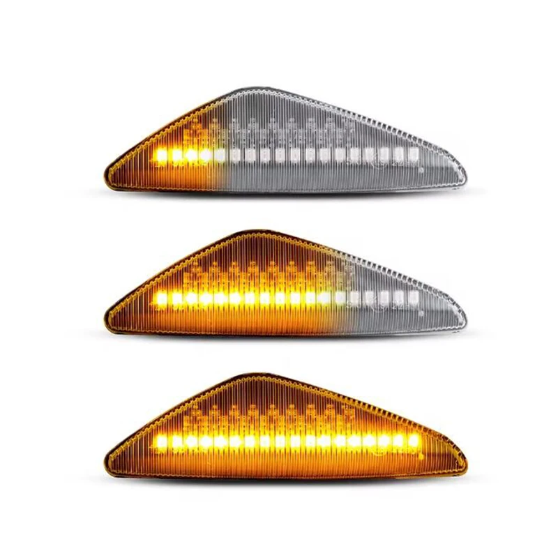 LED Side Marker Turn Signal Lights for BMW F25 X3 2011-2015, E70 X5 2007-2013, E71 X6 2008-2014, Dynamic Amber Side Marker Lamp