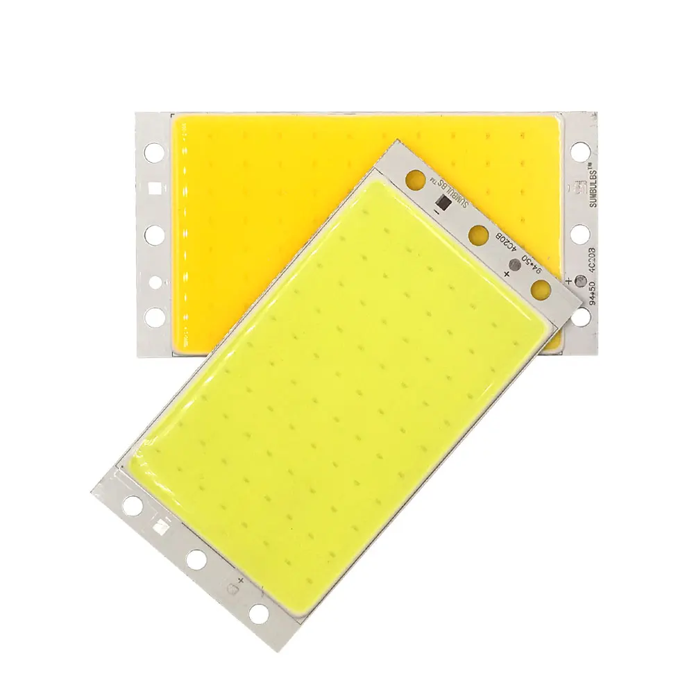 Светодиодная панельная лампа 12 В, COB, 15 Вт, светодиодная лампа с теплой естественной холодной белой пластиной для автомобильного освещения, светильник для рабочего дома «сделай сам», 94x50 мм