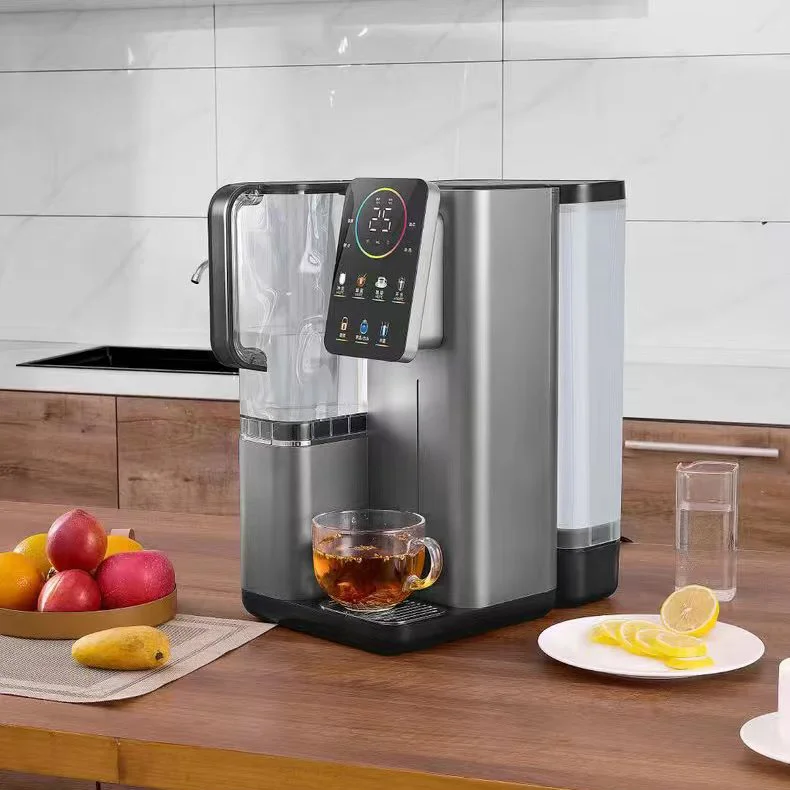 Desktop Bottleless Water Dispenser Hot and Cold Stainless Steel and Plastic Housing for Household Use