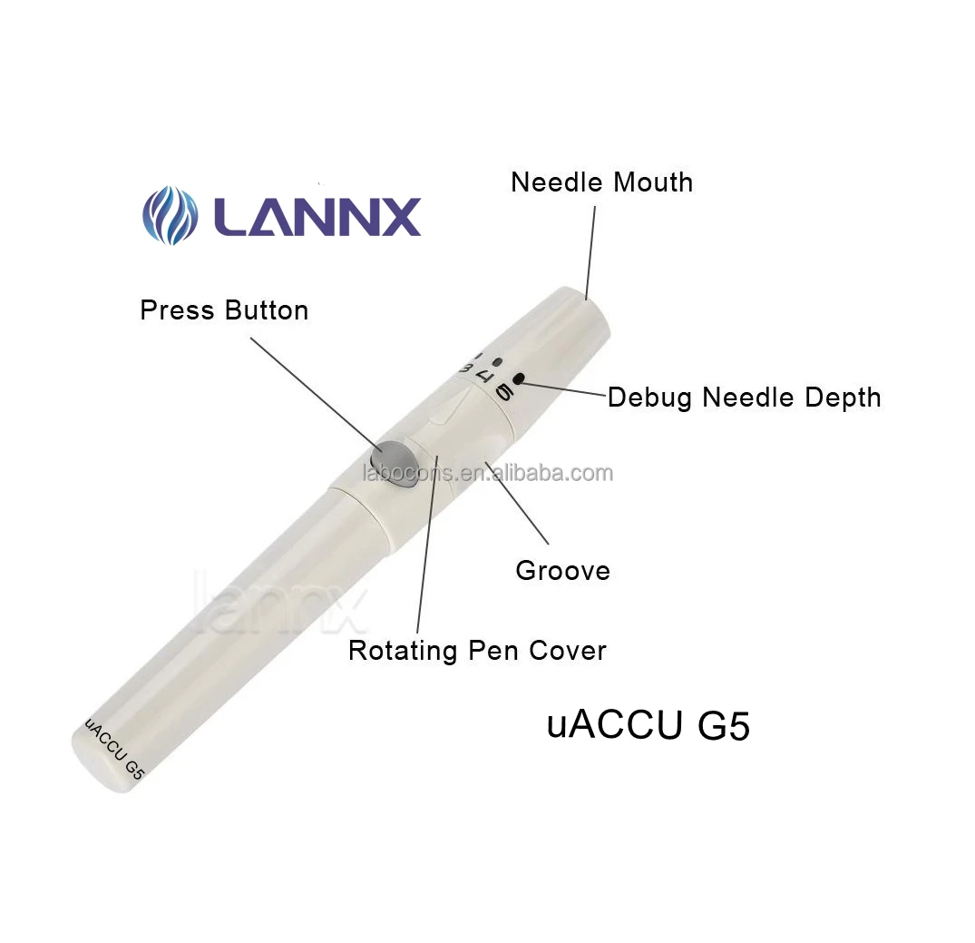 LANNX uACCU G5 один сенсорный глюкометр домашний Высокоточный автоматический