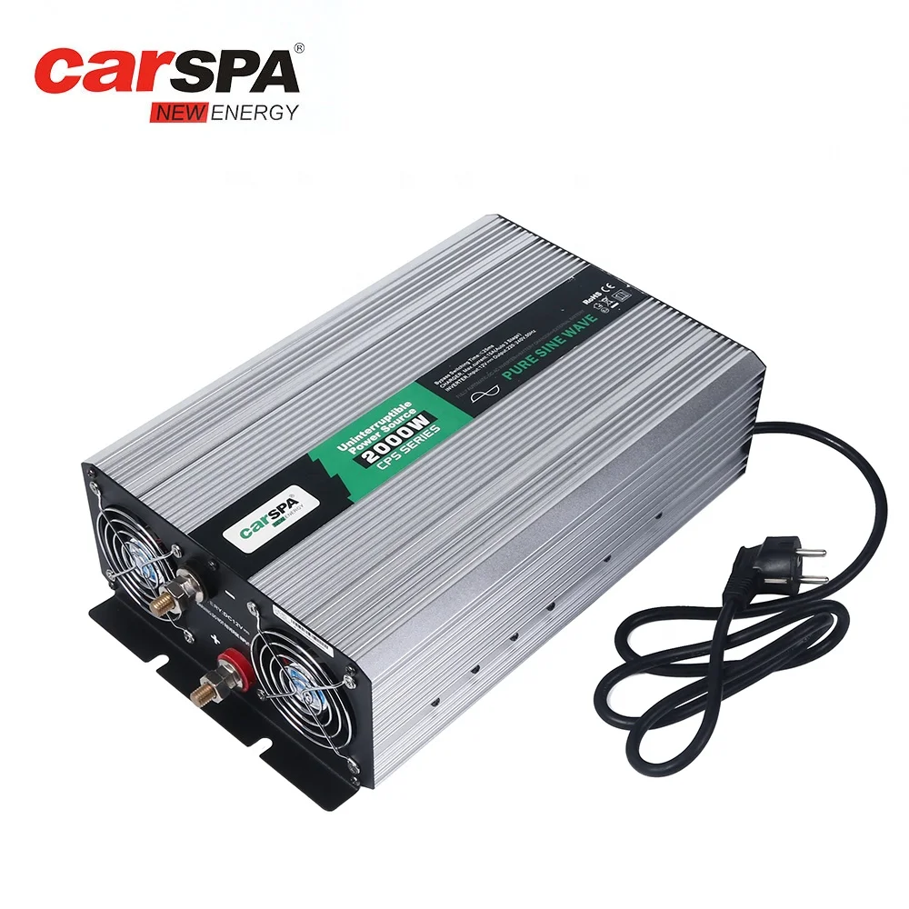 Инвертор синусоидальной волны Carspa CPS2000 2000 Вт преобразователь постоянного тока в переменный с зарядным устройством и USB-портом