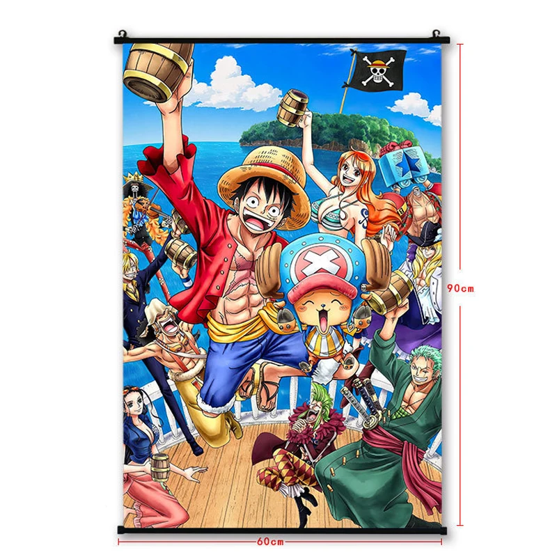 40 Styles animation peripheral hanging painting peripheral anime wall scroll Wallscroll Art Printed Luffy Pictures Anime figure