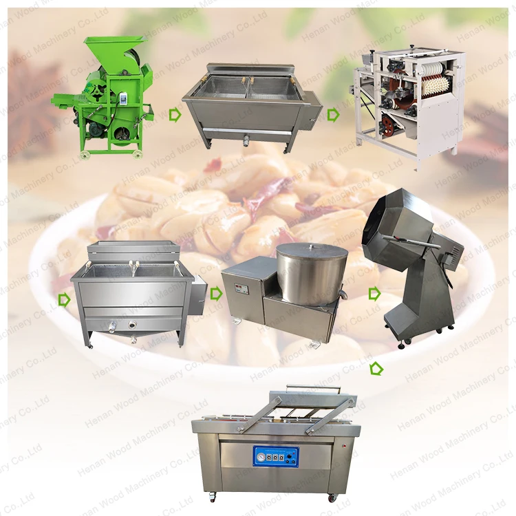 industrial vaccum packing machine peanut frying production line